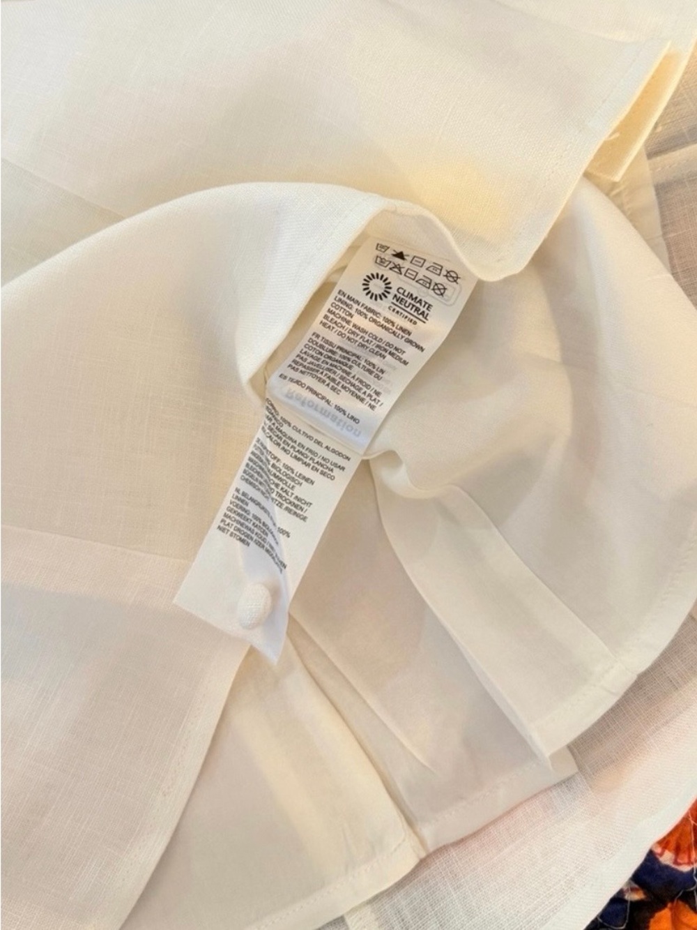 Reformation Molly Linen Shirt In White, BRAND NEW WITHOUT TAGS, NEVER WORN. - Picture 6 of 6